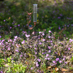 vewolight garden decor rain gauge blends function with style