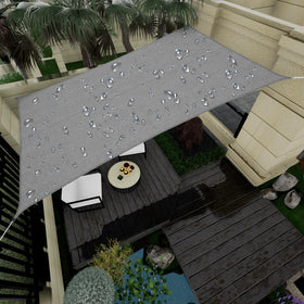 Vexoria sun shade waterproof fabric close-up showing durable weather-ready material