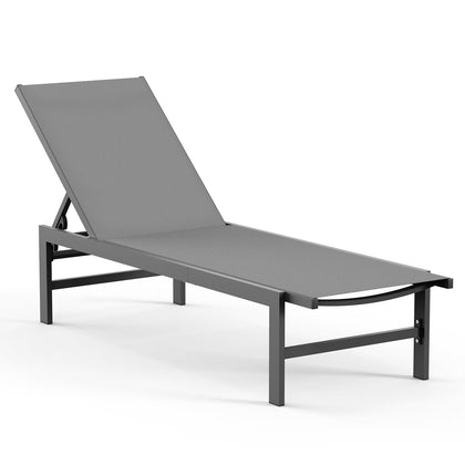 Vexwalx outdoor lounge chair by the pool, with a durable aluminum frame for outdoor use