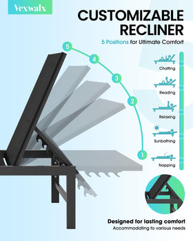 Vexwalx Textilene fabric chair keeps you cool and comfortable.