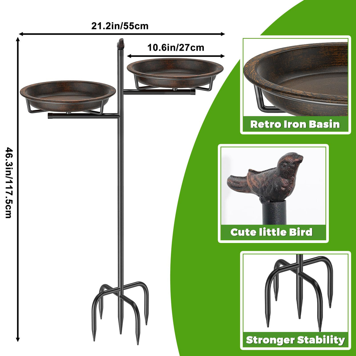 VeyFolzin.st bird feeder component supports birds bathing and drinking in one setup.