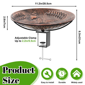 VeyFolzin.st detachable birdbath bowl for quick removal and easy cleaning.
