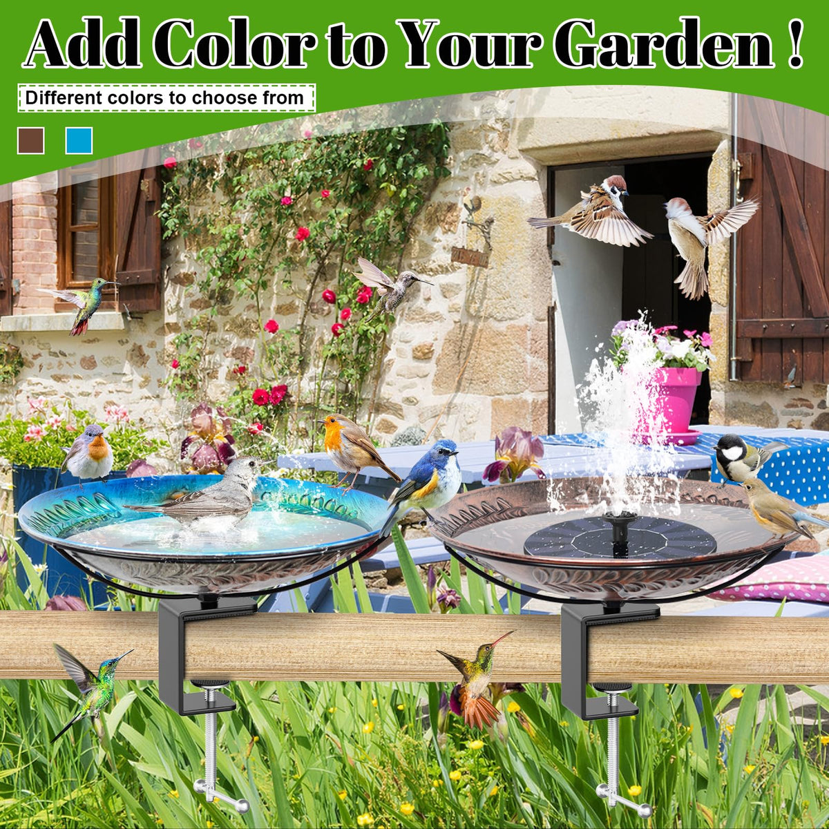 Detachable bowl design simplifies refilling and maintenance outdoors