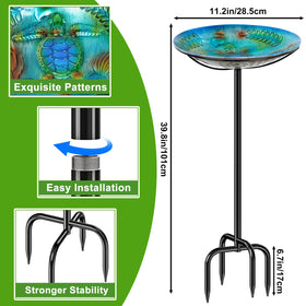 VeyFolzin.st outdoor bird bath with detachable bowl for easy cleaning