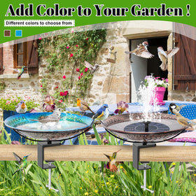 VeyFolzin.st multi-functional birdbath doubles as a feeder up top.