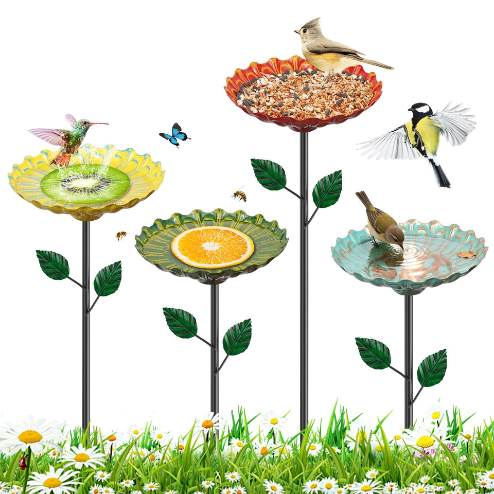 VeyFolzin.st sunflower bird bath outdoors attracts birds with bright color
