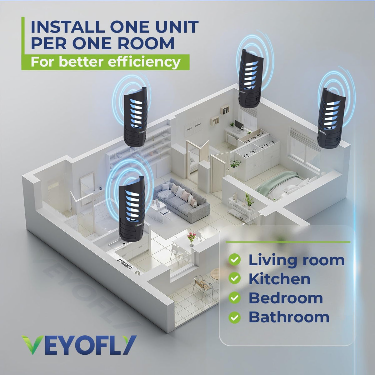 VEYOFLY 30-day adhesive life supports ongoing trapping