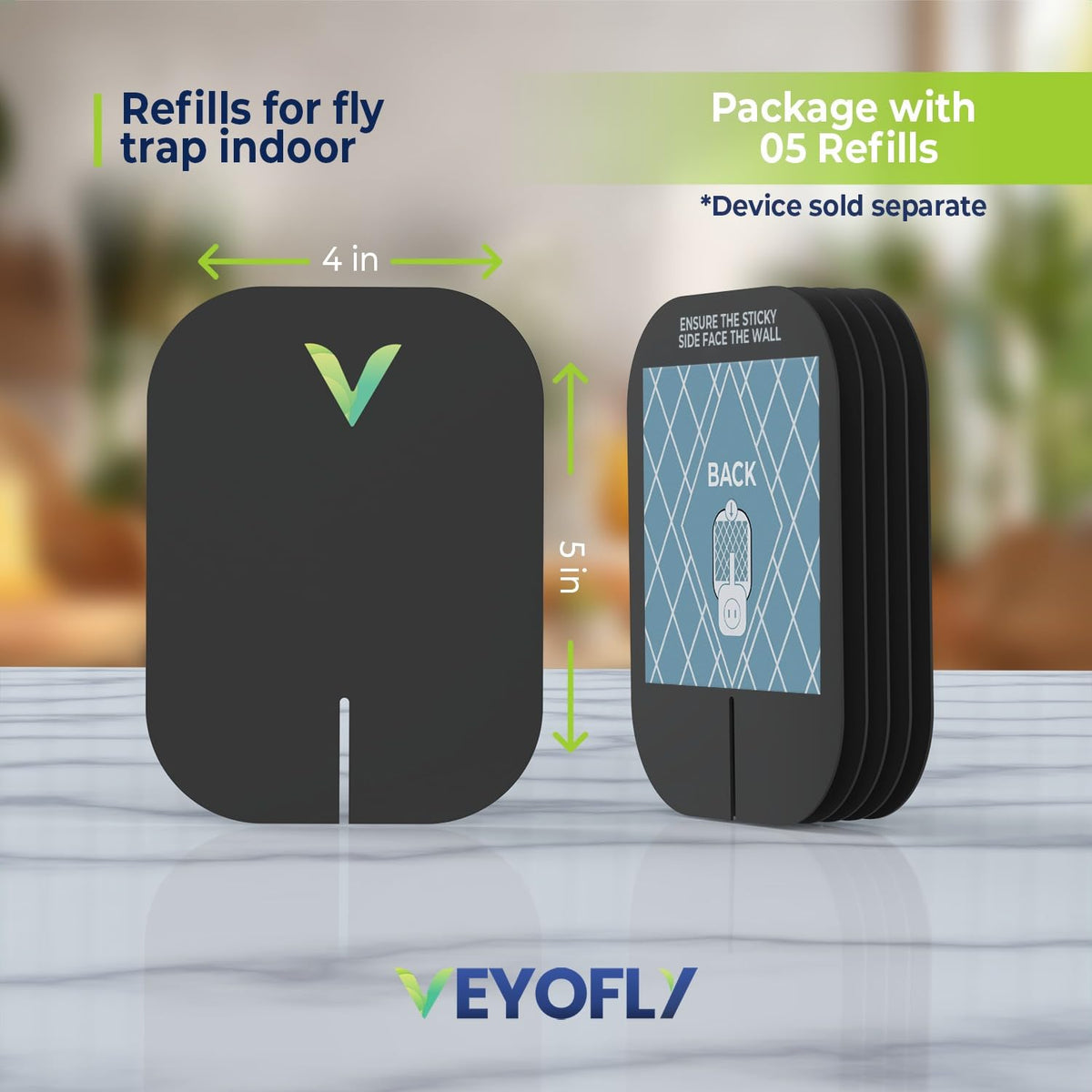 VEYOFLY refill fits seamlessly into the plug-in trap for easy replacement.