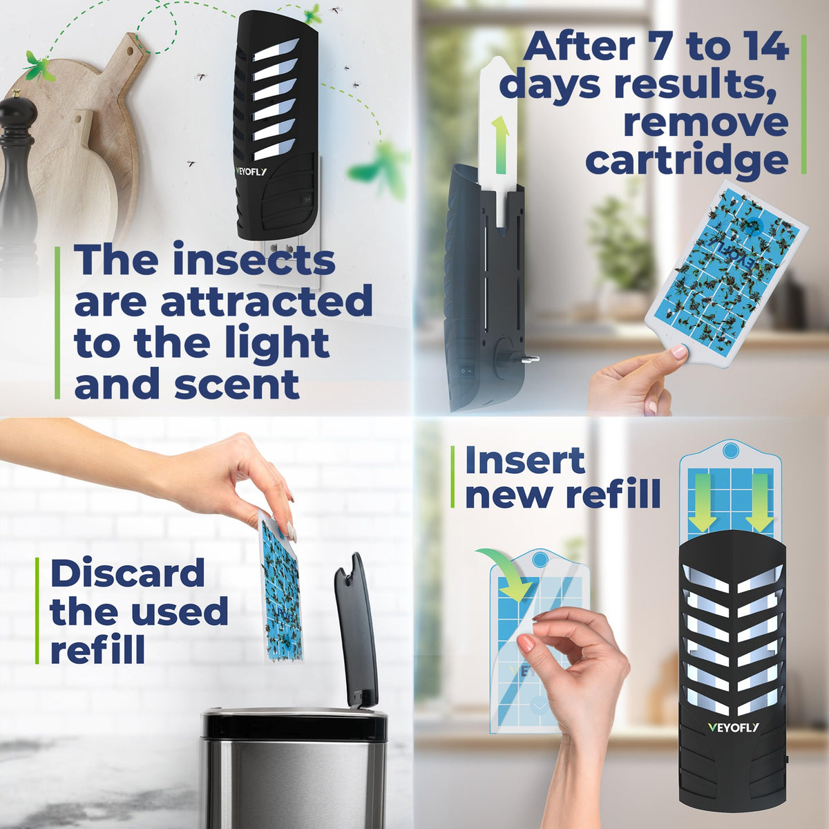 VEYOFLY odorless refill provides scent-free indoor control option