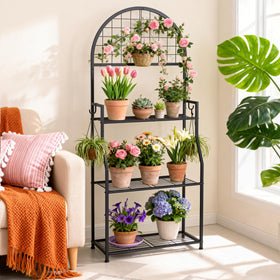 VGMiu patio ready display stand resists water and rust for outdoor use.