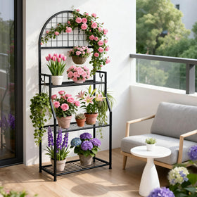 VGMiu upper grid pots hanging feature for small plants and decorative accents.