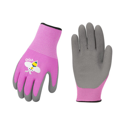 Vgo kids gardening gloves pair in XS purple for gentle protection during planting and watering