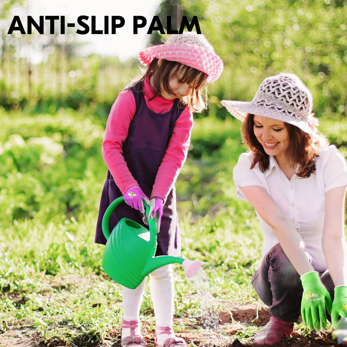 Vgo machine-washable kid gardening gloves after outdoor use