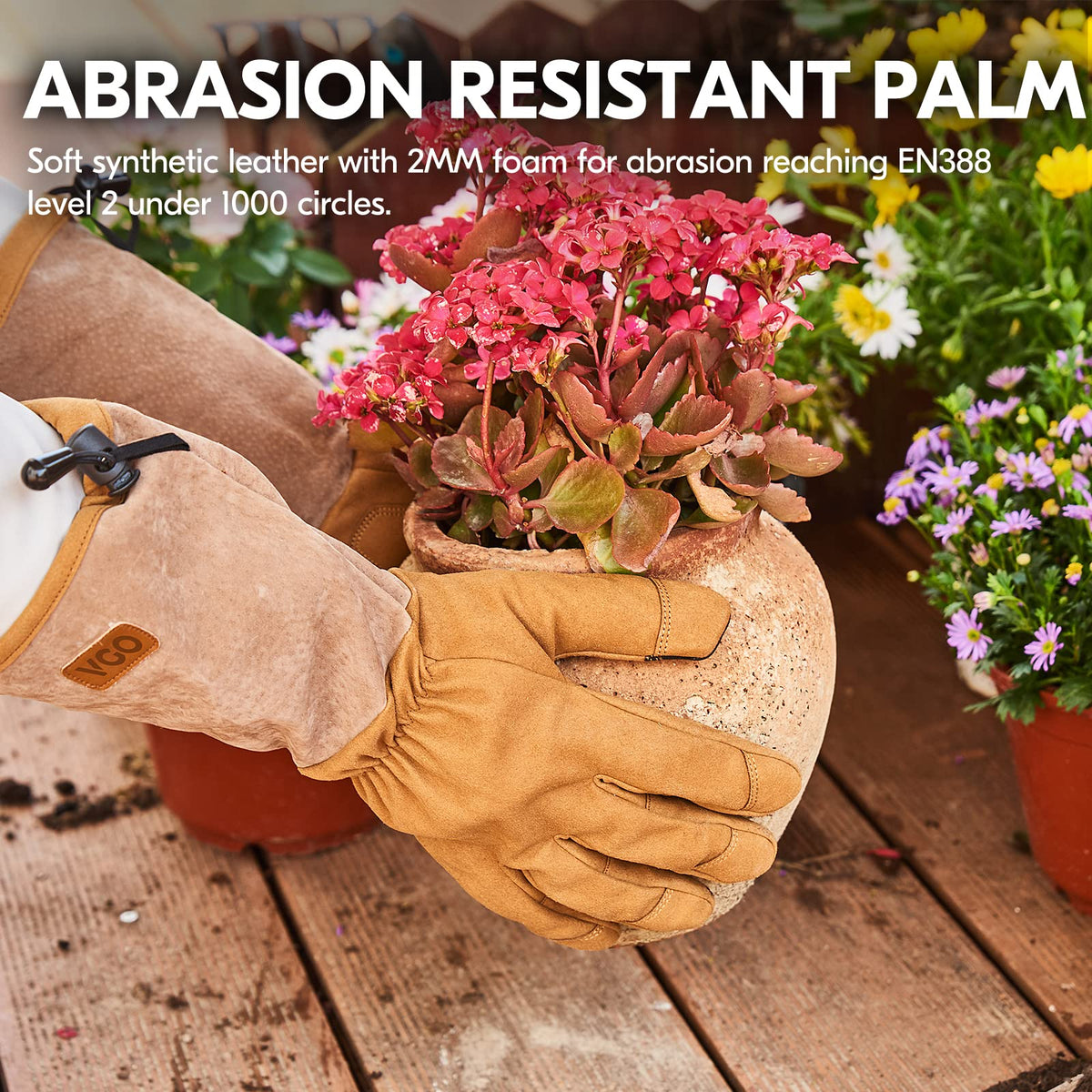 Vgo... touchscreen-enabled garden gloves allow phone use without removal.