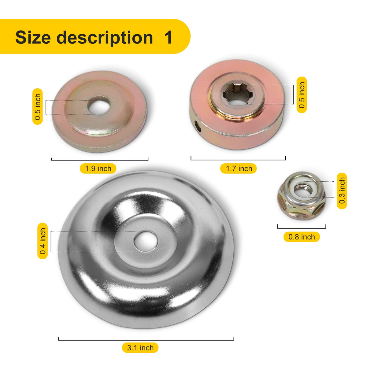 VIABRICO thrust washer with 10 teeth for secure blade adapter fit