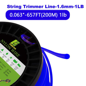 VIABRICO heavy duty nylon trimmer wire ready for high-efficiency yard work