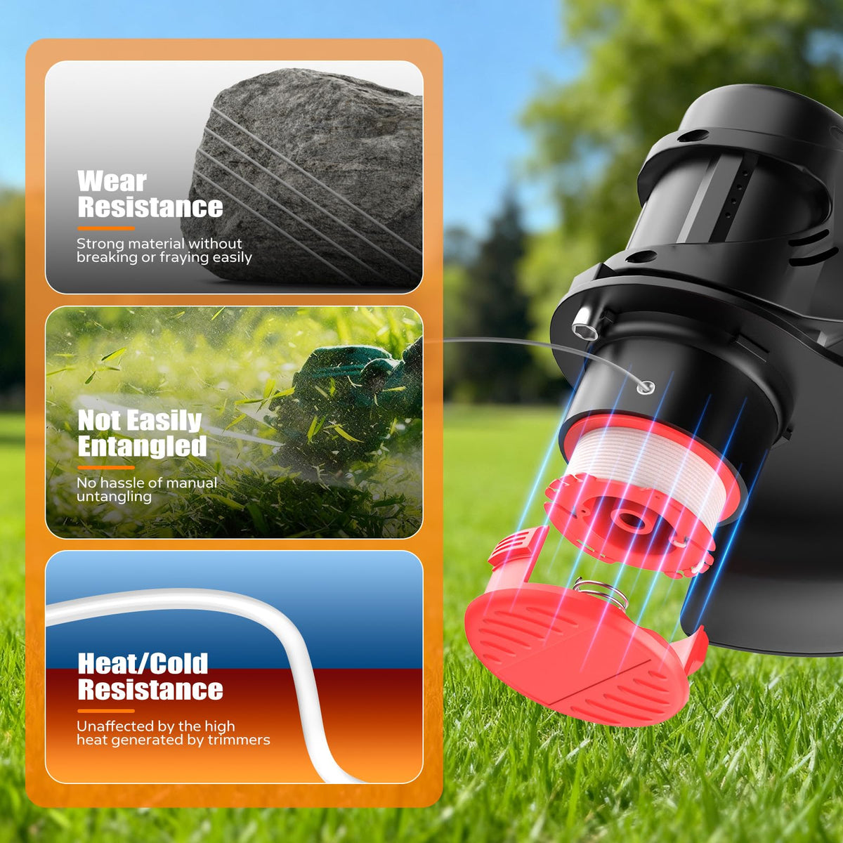 VIABRICO string for Craftsman weed eaters showing model compatibility.