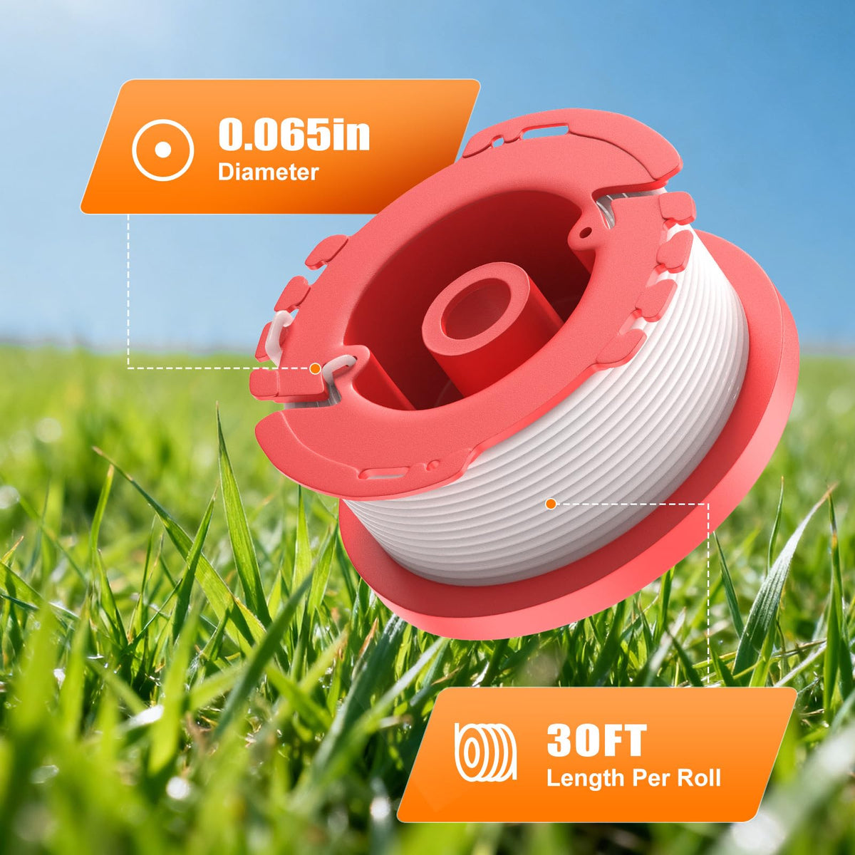 VIABRICO weedeater string cuts through dense grass with steady performance.