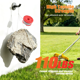 VIABRICO 30ft of 0.065 inch line supports efficient edging.