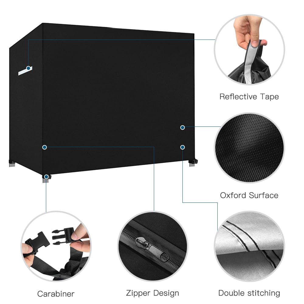 Viadom outdoor swing cover fabric detail highlights waterproof coating and UV protection