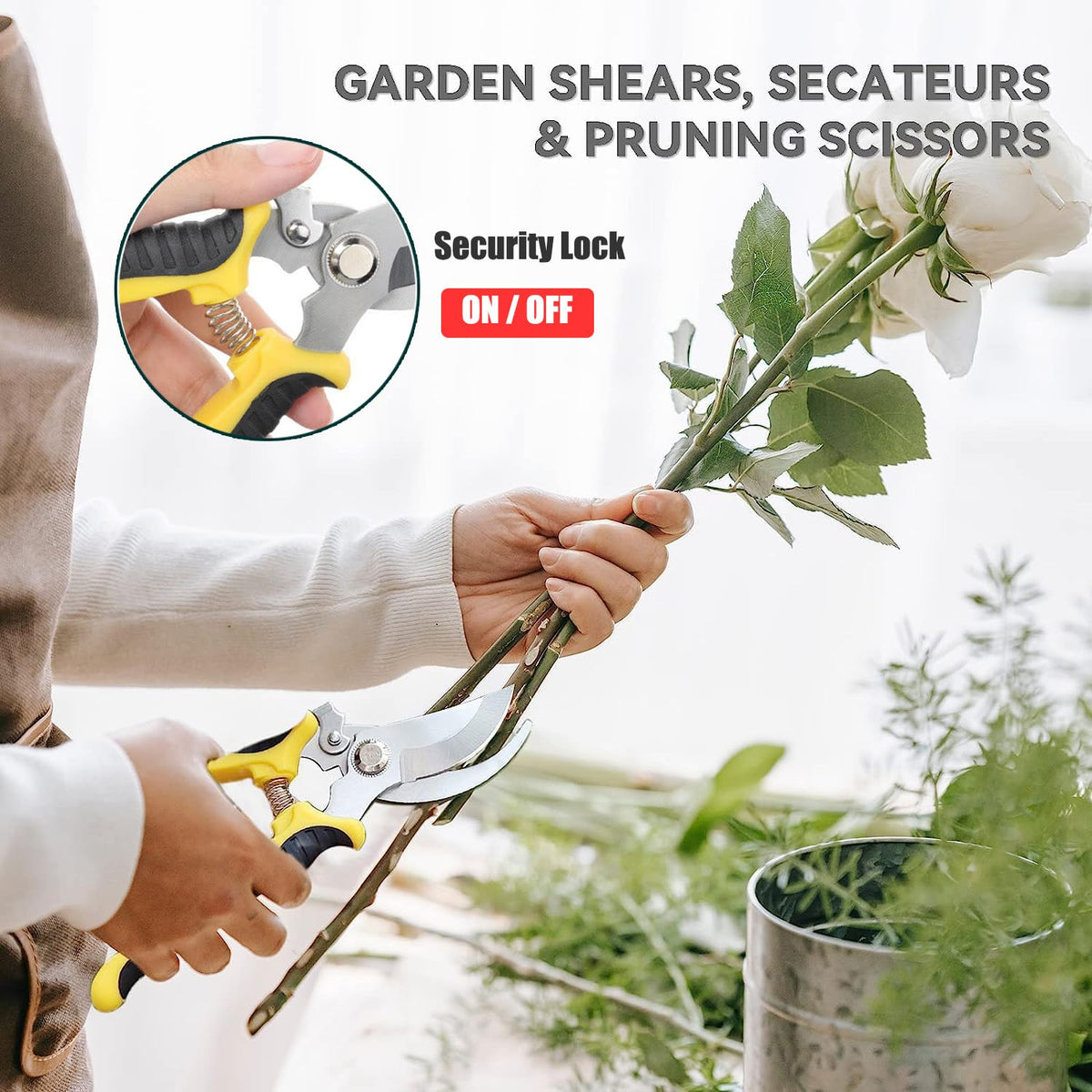 Viadom pruning shears 3-pack with three-quarter-inch cut for precise pruning