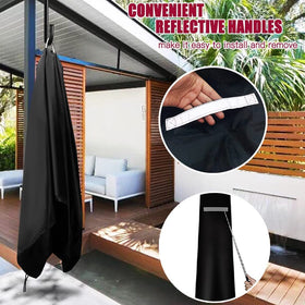 Viadom cover reveals rust-proof zipper and secure lid for easy use.