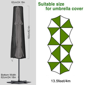 Viadom umbrella cover shows waterproof Oxford fabric shielding against rain and dust.