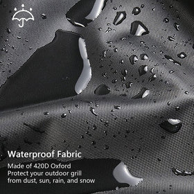Viadom umbrella cover with waterproof zipper provides full moisture protection.