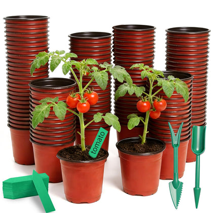 Viaoone nursery pot with 4.7 inch top diameter for seed starting.
