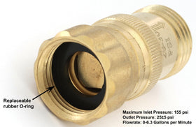 Vibrant Yard Co 3-4 inch outlet threads for common hose fittings and compatibility.