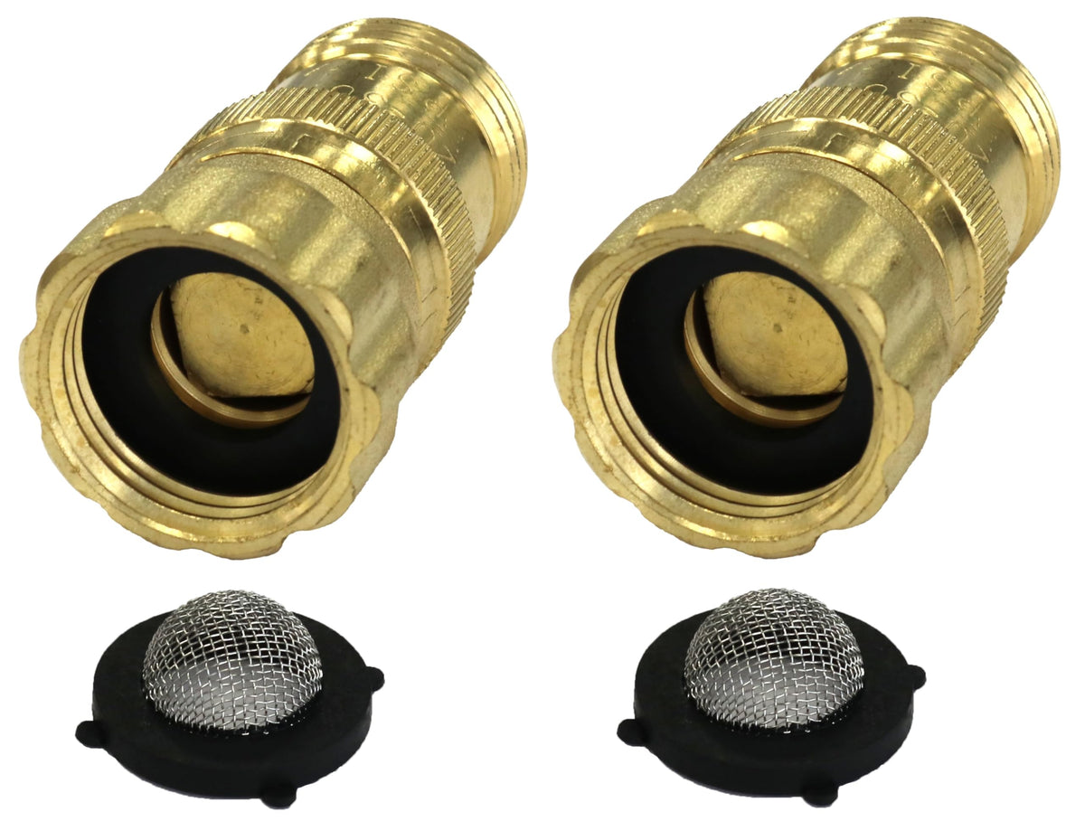 Vibrant Yard Co brass regulator front view showing durable outdoor design for drip systems.
