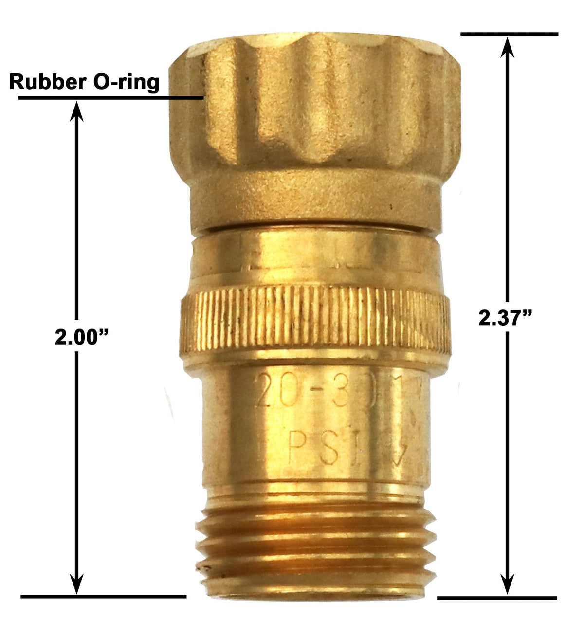 Vibrant Yard 3-4in ports configuration for easy hose attachment and compatibility.