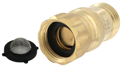 Vibrant Yard heavy-duty regulator close-up showing 3/4-inch hose thread for drip irrigation.