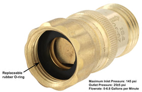 Vibrant Yard lead-free brass body resists sunlight for outdoor durability.
