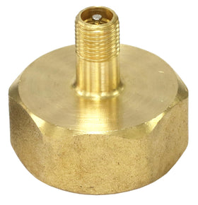 Vibrant Yard Company Schrader valve adapter connects to garden hose for winterization.