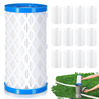 Vicamb 12-pack Type A/C/III cartridges for Intex pools, ready for quick replacement.