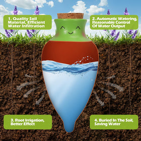 VICAMB clay plant watering spike 9.5oz for consistent moisture