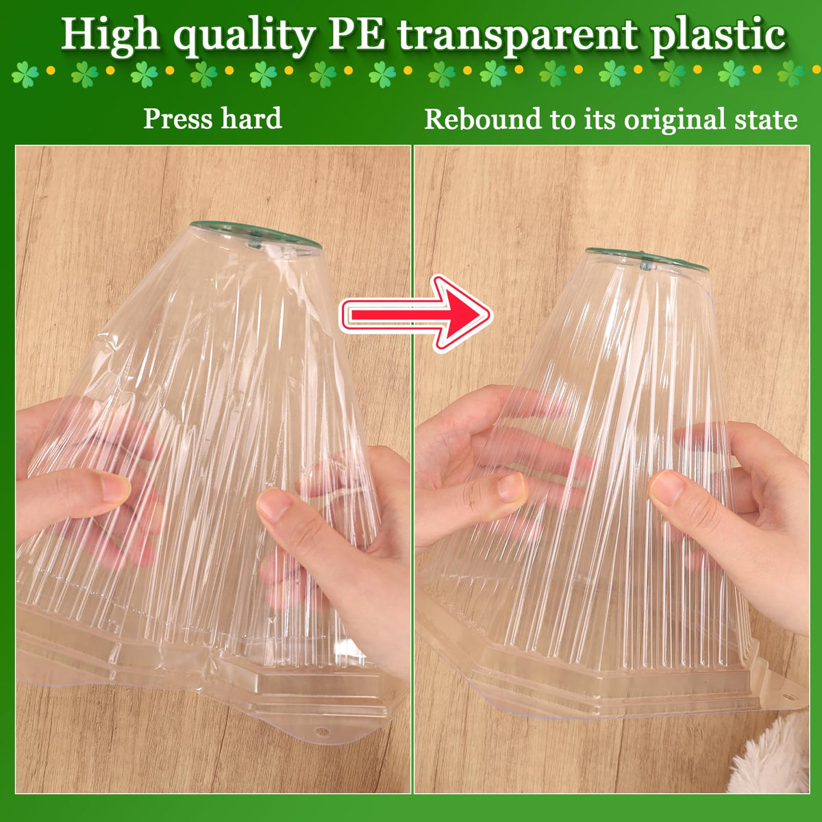 VICAMB clear reusable bell cover enables easy plant checks while protecting.