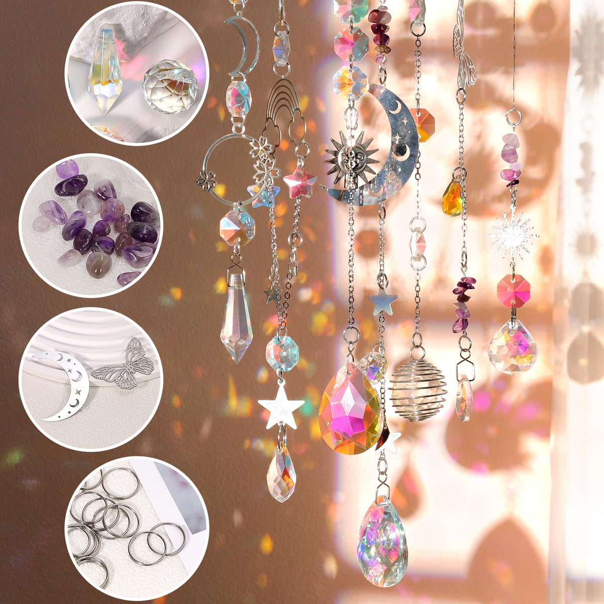 VICAMB bird and butterfly pendants add whimsical accents to garden or balcony