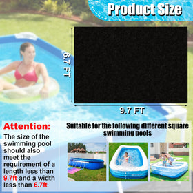 VICAMB heavy-duty felt pool pad 220g protects above-ground pools for longevity.