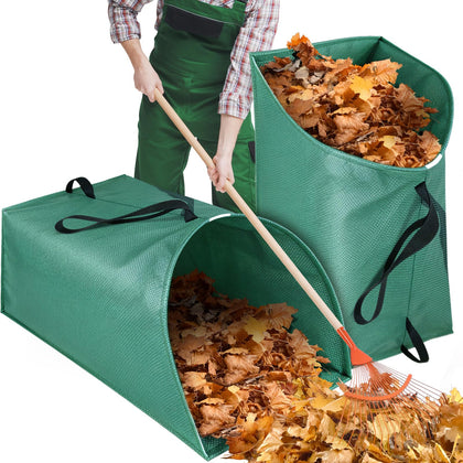 VICAMB leaf collector with open dustpan for fast yard cleanup