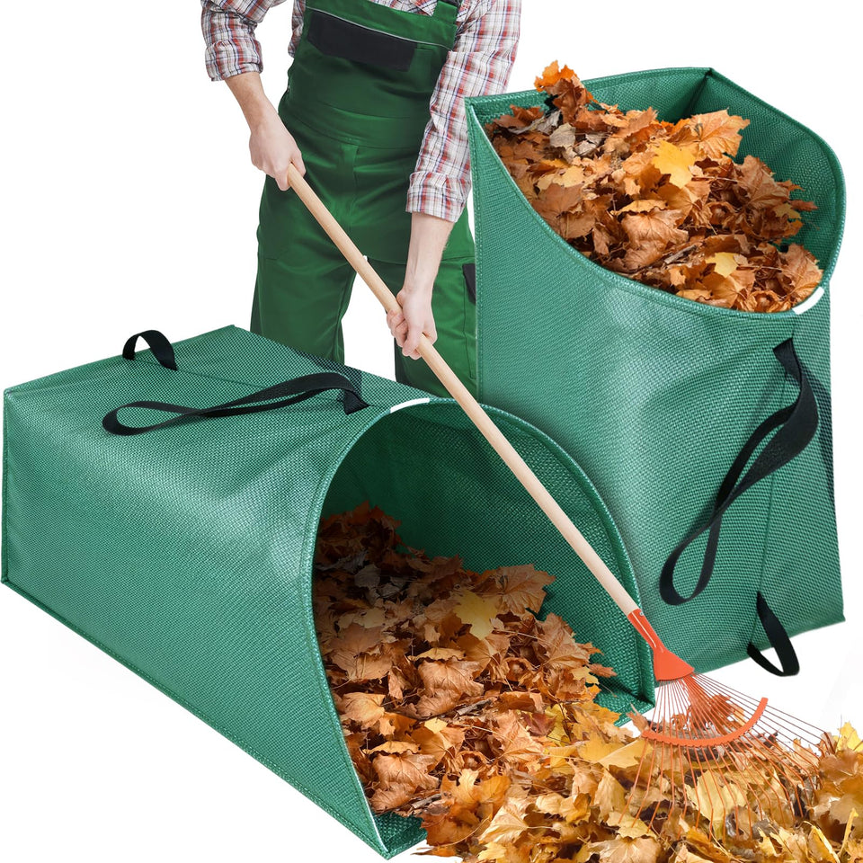 VICAMB leaf collector with open dustpan for fast yard cleanup
