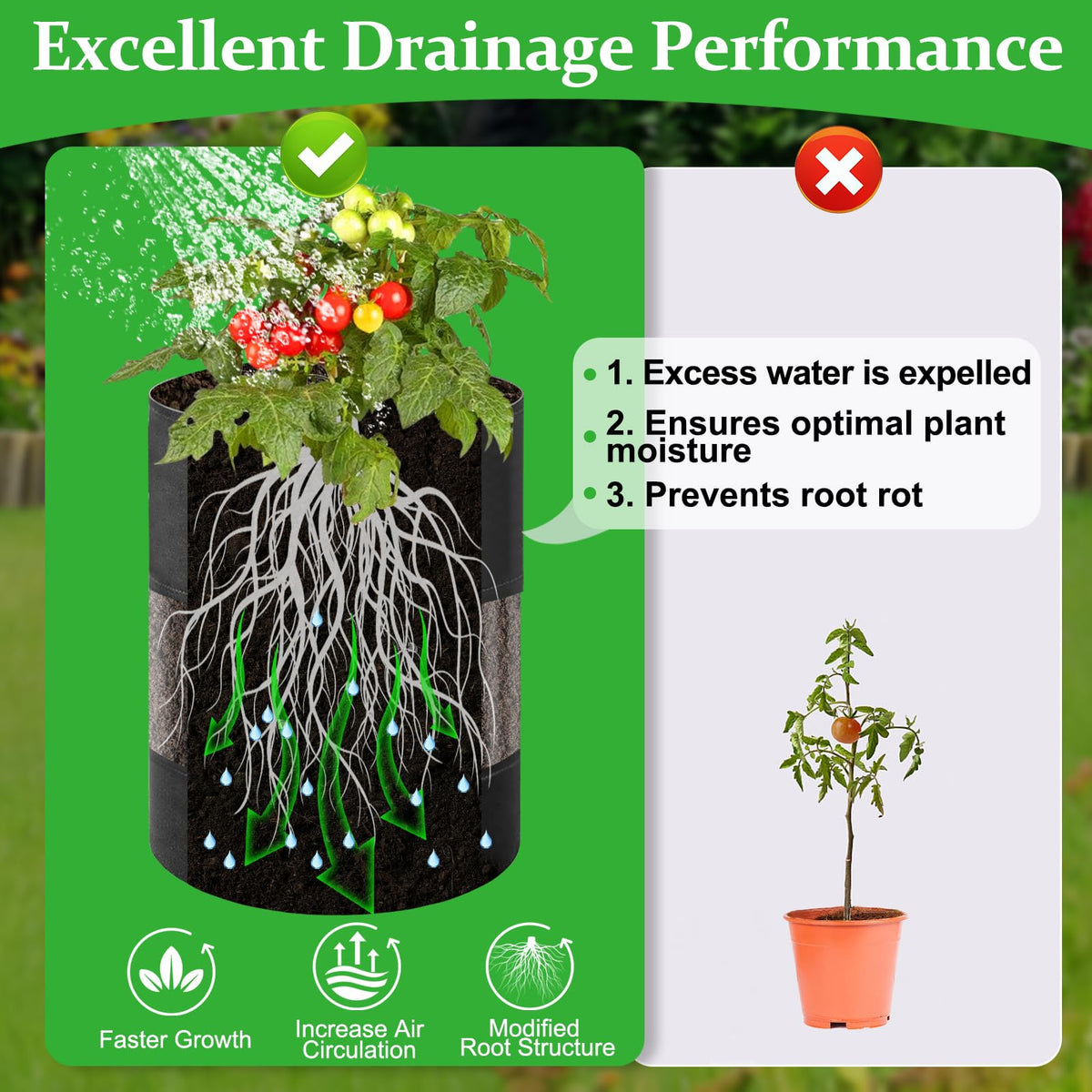 VICAMB multi-use grow bags suited for potatoes, tomatoes and more