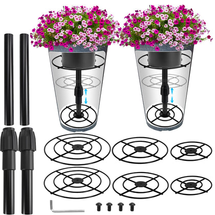VICAMB adjustable planter riser top plate 5.9in boosts plant height for medium pots