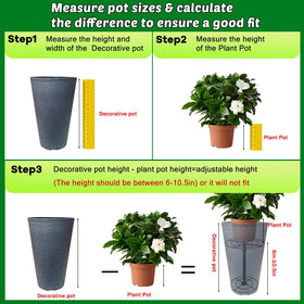 VICAMB adjustable planter riser top plate 9.84in fits large planters securely