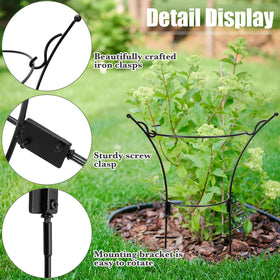 VICAMB storm-proof flower support protects blooms outdoors