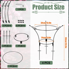 VICAMB tall plant support frame for roses keeps stems upright