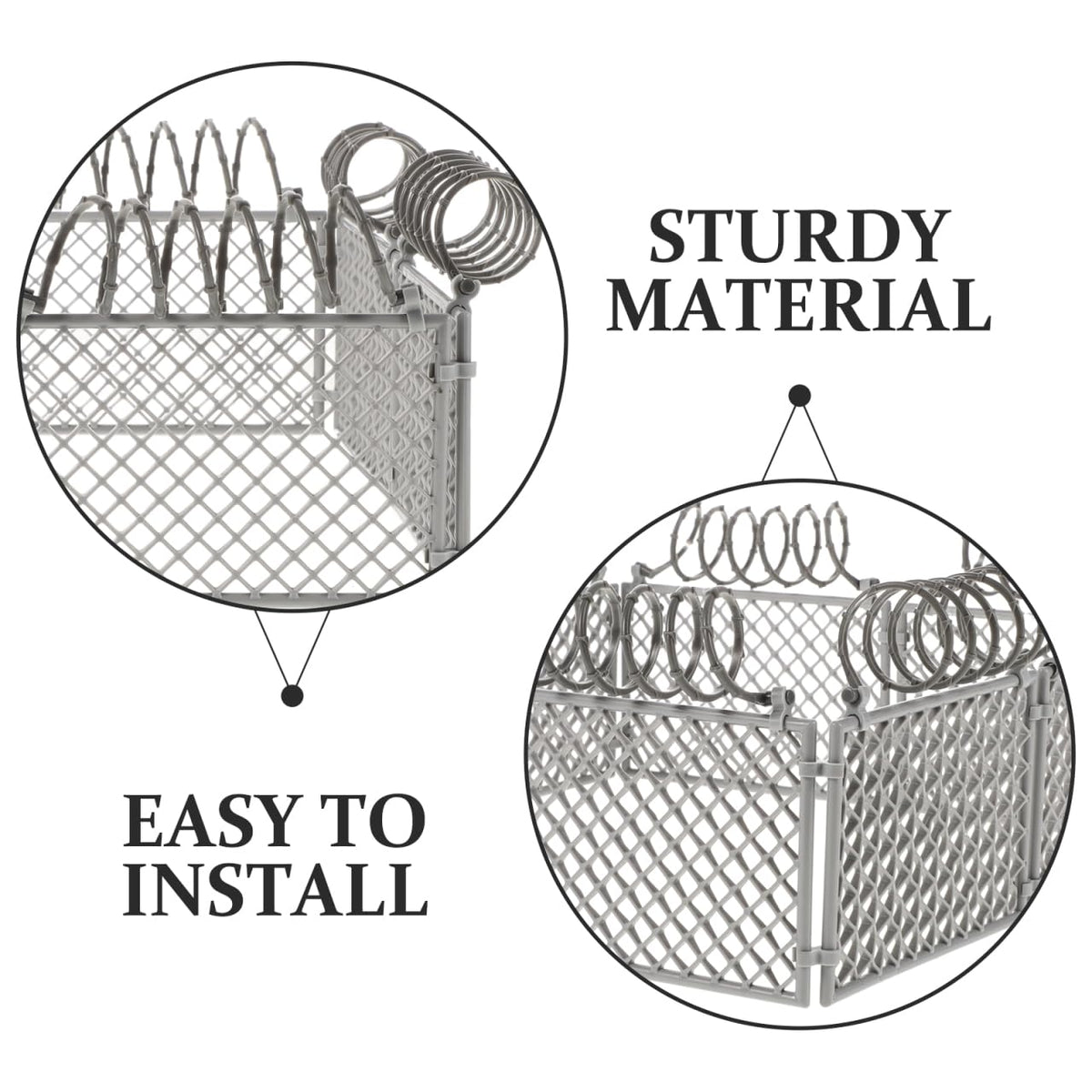 VICASKY DIY miniature fence set with accessories included for quick scene customization.