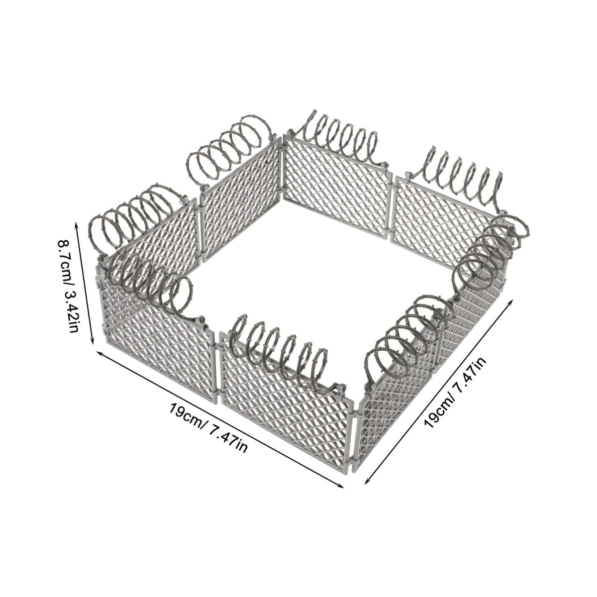VICASKY DIY miniature fence set plastic durability showcased for long-lasting play and display.
