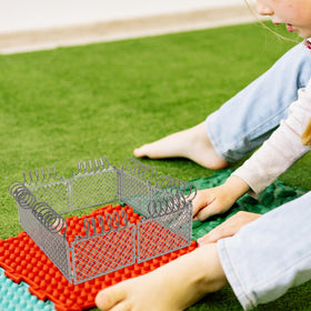VICASKY DIY miniature fence set prison scene in progress for authentic-looking barriers.